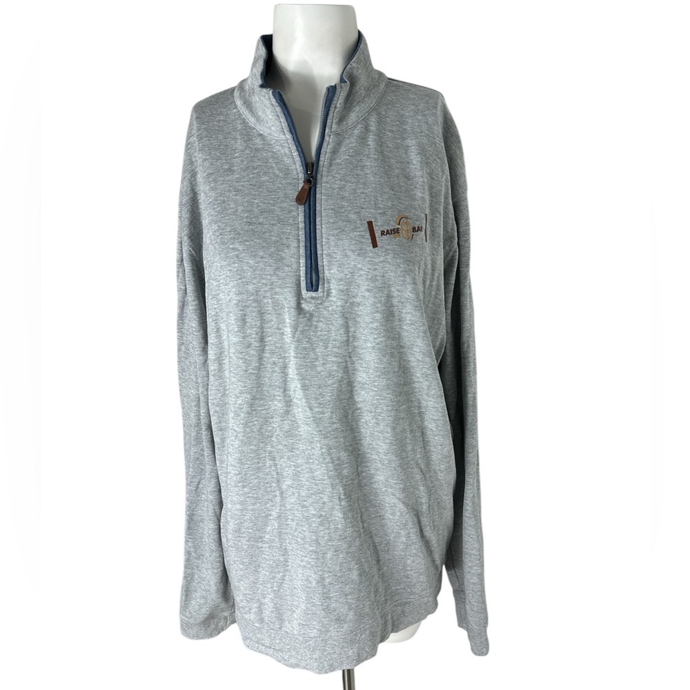 johnnie-O Light Gray Half-Zip Pullover
